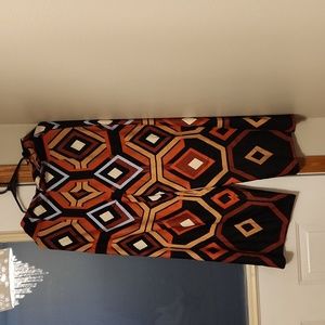 Printed wide leg pants